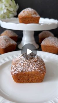 Food with Style 🤍 on Instagram: "Mini Carrot Cakes Recipe 🤍

With their nutty flavor and moist carrot filling, these mini-cakes are a delightful treat. Perfect for a sweet break or as a highlight on any coffee table 🥰

📝  Ingredients:

- 100 g walnuts, roughly chopped
- 200 g all-purpose flour
- 150 g sugar
- 2 tsp (10 g) baking powder
- 1/2 tsp cinnamon
- 1 pinch of salt
- 3 eggs (medium)
- 120 ml vegetable oil
- 120 ml milk
- 1 tsp vanilla extract
- 3-4 carrots (around 200 g)

🤍  Instructions:

1. Preheat the oven to 180°C (350°F) and grease a square muffin tin (6.5 cm x 6.5 cm).

2. In a large bowl, combine the flour, sugar, baking powder, cinnamon, and salt.

3. In a separate bowl, whisk together the eggs, vegetable oil, milk, and vanilla extract.

4. Add the grated carrots and ch