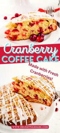 This Cranberry Coffee Cake will so become one of your favorites. Made with fresh cranberries, and almond filling for a fantastic almond flavor, this cranberry almond coffee cake is perfect for the holidays or any time you’re looking for a sweet treat to go with your morning coffee!