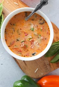 Keto Pizza Soup Recipe (Crock Pot, Instant Pot)