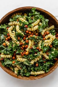 Kale Caesar Pasta Salad