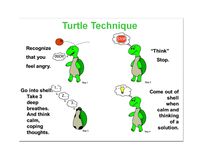 http://csefel.vanderbilt.edu/resources/strategies.html#booknook has a nice social story called Tucker the Turtle that teaches kids how to work through their anger or frustration.