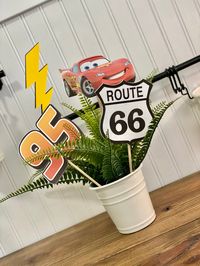 Cars Birthday Party Centerpieces Cake Toppers - Etsy