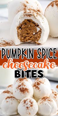 Pumpkin Spice Cheesecake Bites