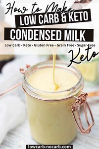 Learn How To Make Sugar Free Condensed Milk Recipe that is Rich and Creamy and with only a few Ingredients done in no time. This Homemade Keto Sweetened Condensed Milk is entirely Gluten-Free, Low-Carb, THM Friendly, perfect for Diabetics, and a great addition to all of your Keto Desserts.