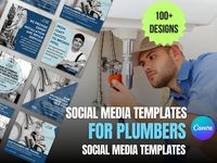 102 Social Media Templates for Plumbers | Social Media Content For Plumbing Businesses | Canva Templates For Plumbing Businesses!  102 x designs of normal square posts, stories and Carousel posts. Enhance your plumbing business's digital footprint with this set of 102 professionally designed, Canva-compatible social media templates. Tailored to the unique needs of plumbers, these templates are perfect for businesses looking to elevate engagement and conversions on platforms like Facebook, Instag