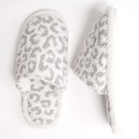 Need My Beauty Sleep Slippers DESCRIPTION: Comfy Luxe Animal Print Slide On Slippers- 100% Polyester- Rubber Sole -S/M- Size: 6-8 -M/L- Size 8-10