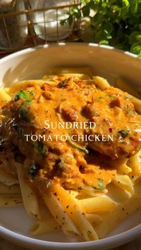 “Transform your mealtime with this easy and flavorful sundried tomato chicken recipe.” Ingredients by @simplecooq * Chicken breasts sliced into half * Sundried tomatoes (packed in oil) * Olive oil * 2 tablespoons unsalted butter * Garlic (minced) * 1 small onion finely chopped * Salt and pepper * 1 teaspoon paprika powder * 1/2 teaspoon garlic powder * 1/2 dried oregano * 1/2 teaspoon Italian seasoning * 1/2 teaspoon red chili flakes * 1 cup shredded spinach * 1/2 cup Chicken broth * 1/2 cu...