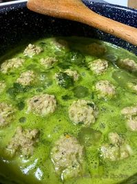 Poblano Jalapeño Caldo de Albondigas(Meatball Soup) - La Piña en la Cocina