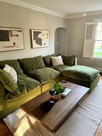 Albany park kova sectional in the color olive