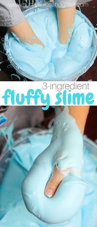 How to make a quick and easy fluffy slime with just 3 household ingredients. This is one of the fluffiest, stretchiest and squishiest slimes we have ever played with!