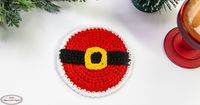 Free Crochet Santa Coaster Pattern - Day 4 of the Advent Calendar MCAL 2024