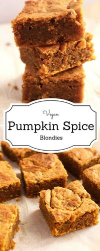 Pumpkin Spice Blondies - Broke foodies