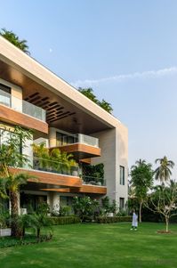 'Amansara', A Modern Bungalow Design With Unique Fluid Balconies, Open Spaces And Green Pockets | Essteam - The Architects Diary