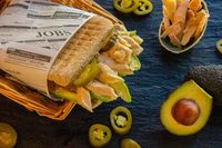 Spicy tuna Sandwich with Avocado, Tuna, and Jalapenos  Our sandwiches are made of fresh healthy ingredients for all occasions whether or not you are a fitness lover or not, it won't make you gain weight and will certainly help to go throughout the day while walking in Barcelona!