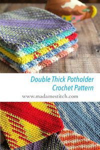 Double Thick Crochet Potholder, a timeless classic | MadameStitch