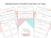 Undated Planner Weekly and Monthly, 2025 Planner Printable, Calendar, Planner Binder, Goal Worksheet, Project Planner