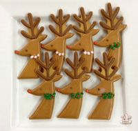 reindeer cookies on platter