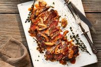 Pan-Seared Rib-Eye With Mushroom-Hunter's Sauce Recipe