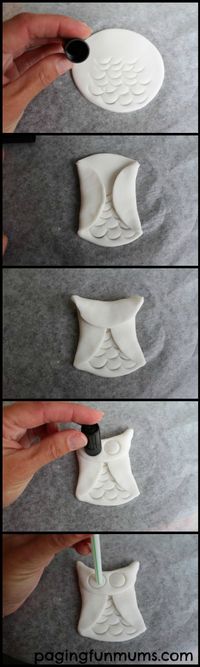 Clay Owl Ornaments - so easy to make from a simple circle of Clay!