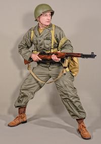 Military - uniform US soldiers WW2 HBT OD7 - 03 by MazUsKarL on DeviantArt #american #army #gasmask #gi #history #infantry #invasion #olivedrab #soldier #thompson #uniform #usa #usarmy #usmilitary #war #warfare #ww2 #battledress #armymilitary