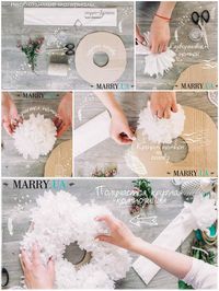 ПОМПОНЫ СВОИМИ РУКАМИ: КОМПОЗИЦИЯ НА СТОЛ ponpons diy for wedding, candle for venue