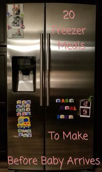 20 Freezer Meals to Make Before Baby Arrives  Meal Prep, Baby Prepare, Family dinners, meals