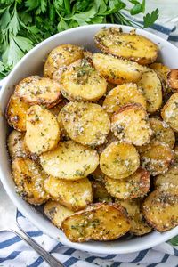 Slow Cooker Ranch Potatoes are hearty, tasty, and so easy to make in the crockpot. They're the perfect side dish for weeknight dinners or holiday parties.