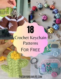 18 free crochet keychain patterns for any beginner crocheter!