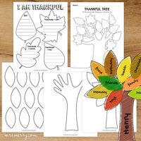 Our Thankful Tree Bundle includes 3 different Thankful printables: 1) Thankful Tree Worksheet - Use this worksheet at home or in the classroom. Color and write what you're thankful for on the leaves. A simple 1-page activity that promotes gratitude 2) Thankful Tree Cut & Paste Craft -Consists of 3 pages. Cut out le