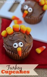 Turkey Cupcakes- so fun for Thanksgiving!