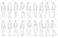 Male Fashion Figure Templates by Shorena Design on @creativemarket