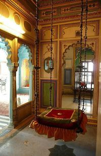 Meditation Room in India. ( I know the swing will never happen, but I still can dream)