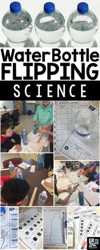 Water bottle flipping in the classroom? Yes with this STEM challenge project students will love. Water bottle flip experiment, water bottle flip science, water bottle flip lesson plan, science fair, bottle flipping, bottle tossing, bottle flip experiment, scientific method