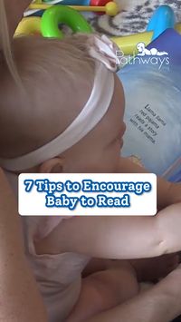 Whether your child is reading or not, books play an important role in their communication development and learning at any age! It's important to create a reading routine from a young age, choose the perfect books for each stage, and make story time fun. If your child is too young to know the words, you can talk about the pictures, point out interesting shapes, or even make up your own ending. Learn more reading tips at Pathways.org. #communicationtips #babytips #readingtips #babydevelopment