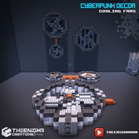 Sci-fi Cyberpunk cooling fan detailing for futuristic builds.