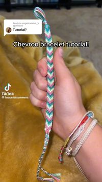 friendship bracelet tutorial (chevron),repost from tik tok!!💥😝