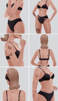 a smaller lookbook of some simple tattoos #sims4 #sims4cc #thesims4