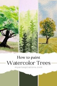 How to paint watercolor trees for beginners. In this article you'll learn how to paint different types of trees, including summer autumn, misty, foggy trees step by step.