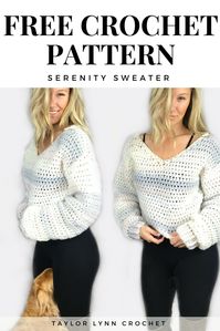 Serenity Sweater Crochet Pattern -