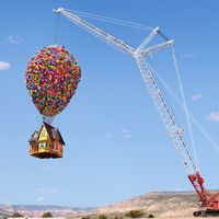 Airbnb creates rentals from films including Up house suspended from crane