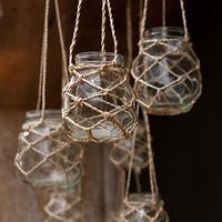 DIY: Hanging macrame candle lanterns - for the patio.