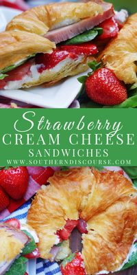 Strawberry Cream Cheese Sandwiches - southern discourse