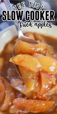 These fried apples are some of the best! Slow Cooker Fried Apples are cooked low and slow and so flavorful.