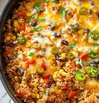 Enjoy your delicious and easy Mexican Rice Casserole! This hearty dish is perfect for a family dinner or a potluck gathering.