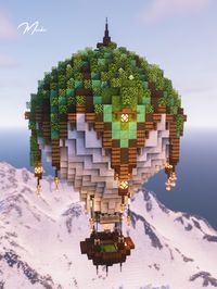 You can follow my tutorial linked here for this Vintage Hot Air Balloon design or download 15+ Air Balloon designs via my Patreon (patreon.com/Munkei) ♡ Default pack ♡ BSL shaders ♡ #minecraft #minecraftdesign #minecraftflowerpothouse #minecraftbuilds #flowerpot #mcbuilds #minecraftideas #minecraftbuilding