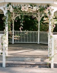 wedding backdrop and arch decoration with flowers