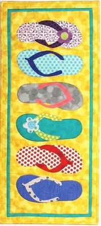 Flip flops are perfect for a summer table runner More