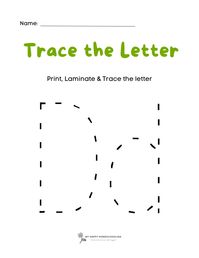 FREE Letter D Tracing Worksheet Printables