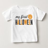 My First Halloween | Custom Baby Baby T-Shirt - shower gifts diy customize creative