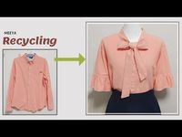 DIY Recycling a Shirt|셔츠 리폼|블라우스|Blouse|남방|안입는 옷 리폼|Reform Old Your Clothes|옷수선|옷만들기|Refashion|リフォーム - YouTube